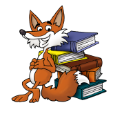 Findus am Bücherstapel